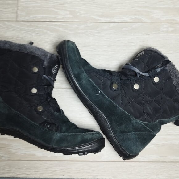 Columbia Women's Minx Shorty Omni-Heat Boots Size 8 Black Lace Ups Waterproof - Picture 3 of 8